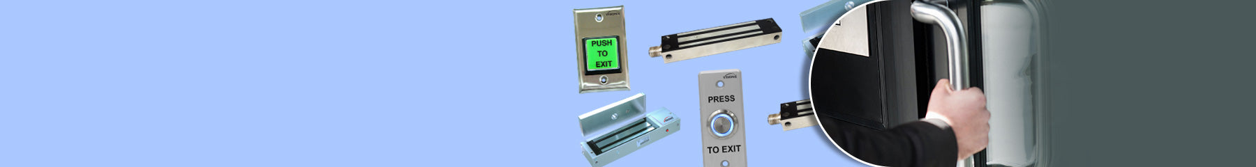 Magnetic Door Lock with Button Release
