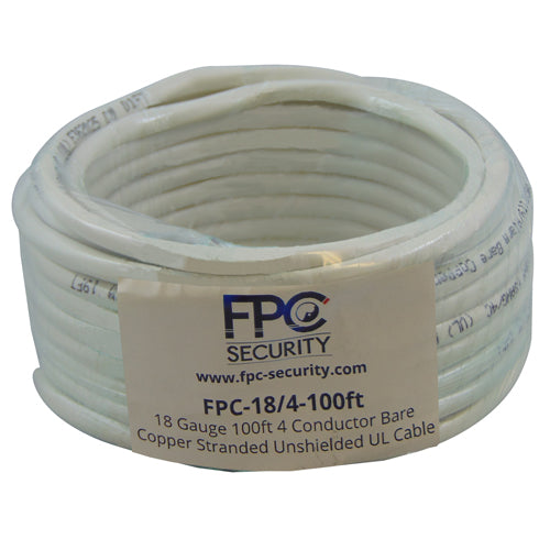 Wire (cable) for access control systems. 100ft - FPC-18-4-100ft FPC Security