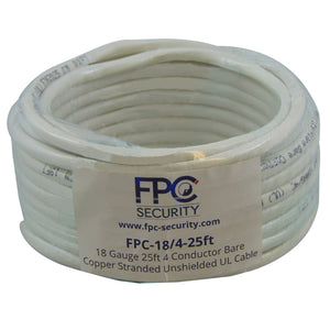 Wire (cable) for access control systems. 25ft - FPC-18-4-25ft FPC Security
