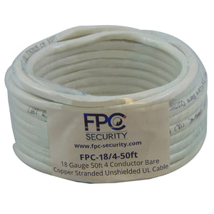 Wire (cable) for access control systems. 50ft - FPC-18-4-50ft FPC Security