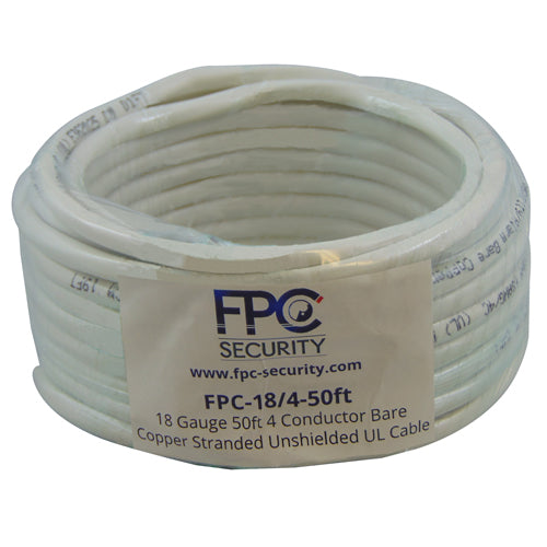 Wire (cable) for access control systems. 50ft - FPC-18-4-50ft FPC Security
