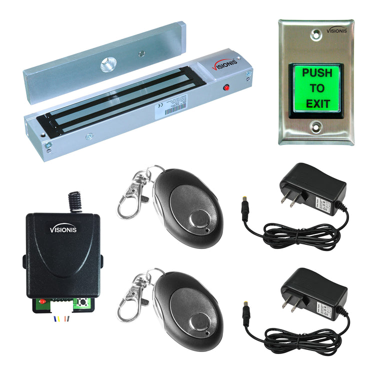 magnetic door lock with button release door buzzer system