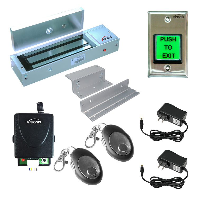 magnetic door lock with button release door buzzer system