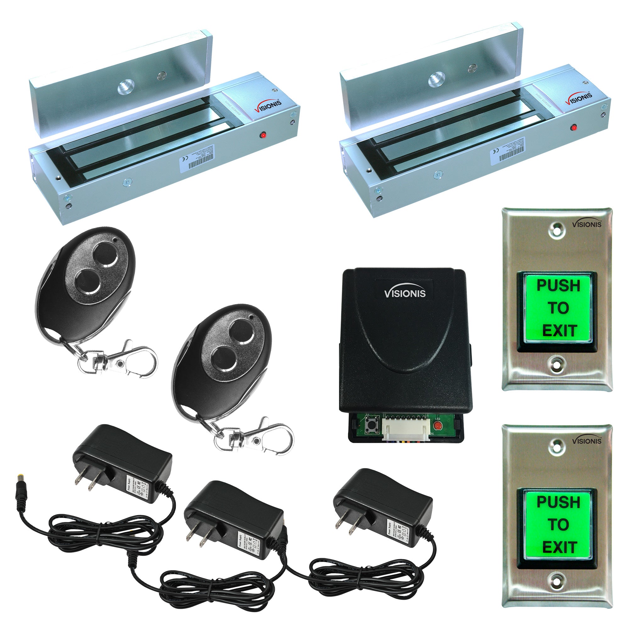 1200 lbs maglocks with wireless receiver and transmitters buzz-in kits - FPC-5020