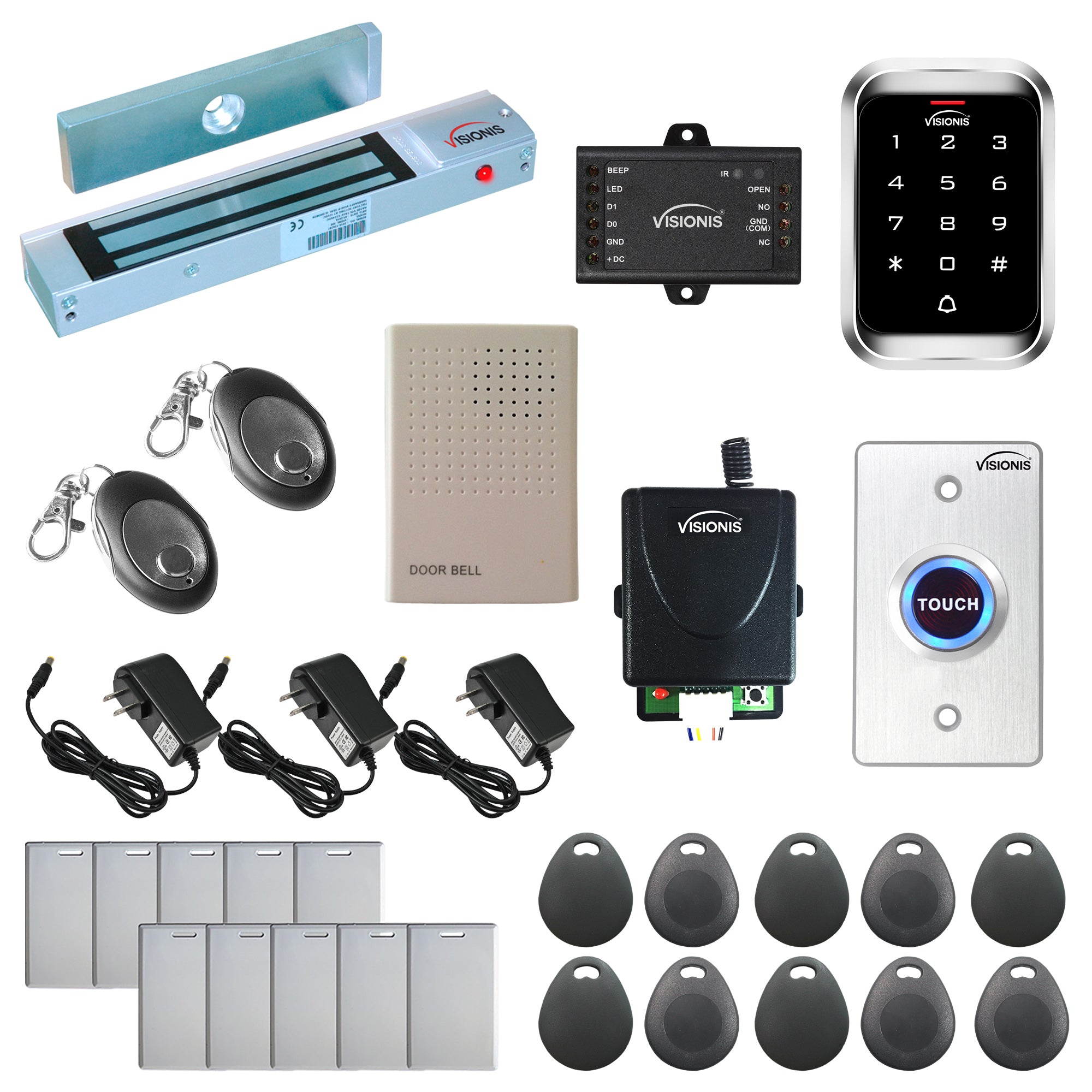 maglock door entry system with keypad card reader, RF transmitter and receiver - FPC-5145-B