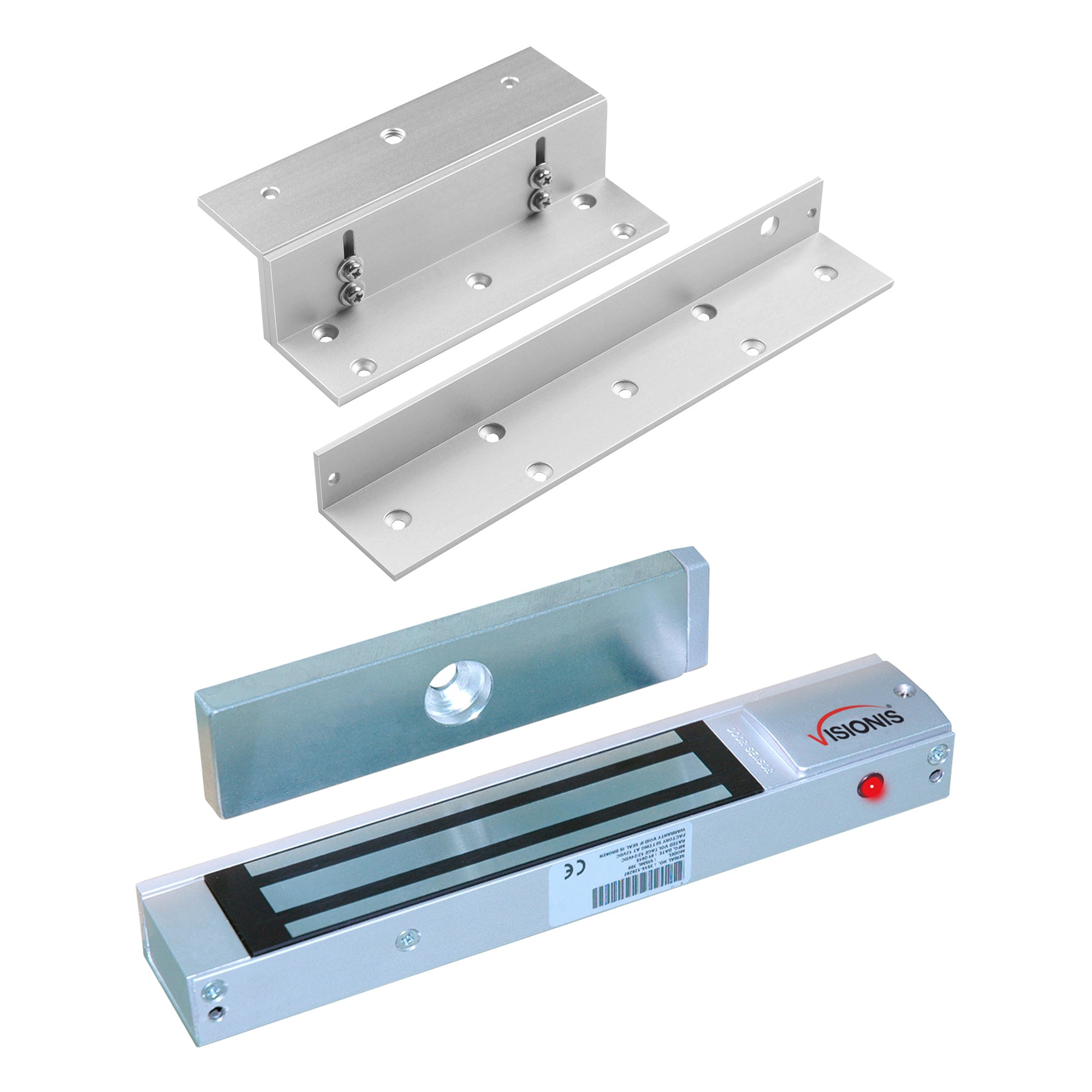 300lbs magnetic lock (VIS-ML300LED) and a ZL bracket for inswinging doors - FPC-5191