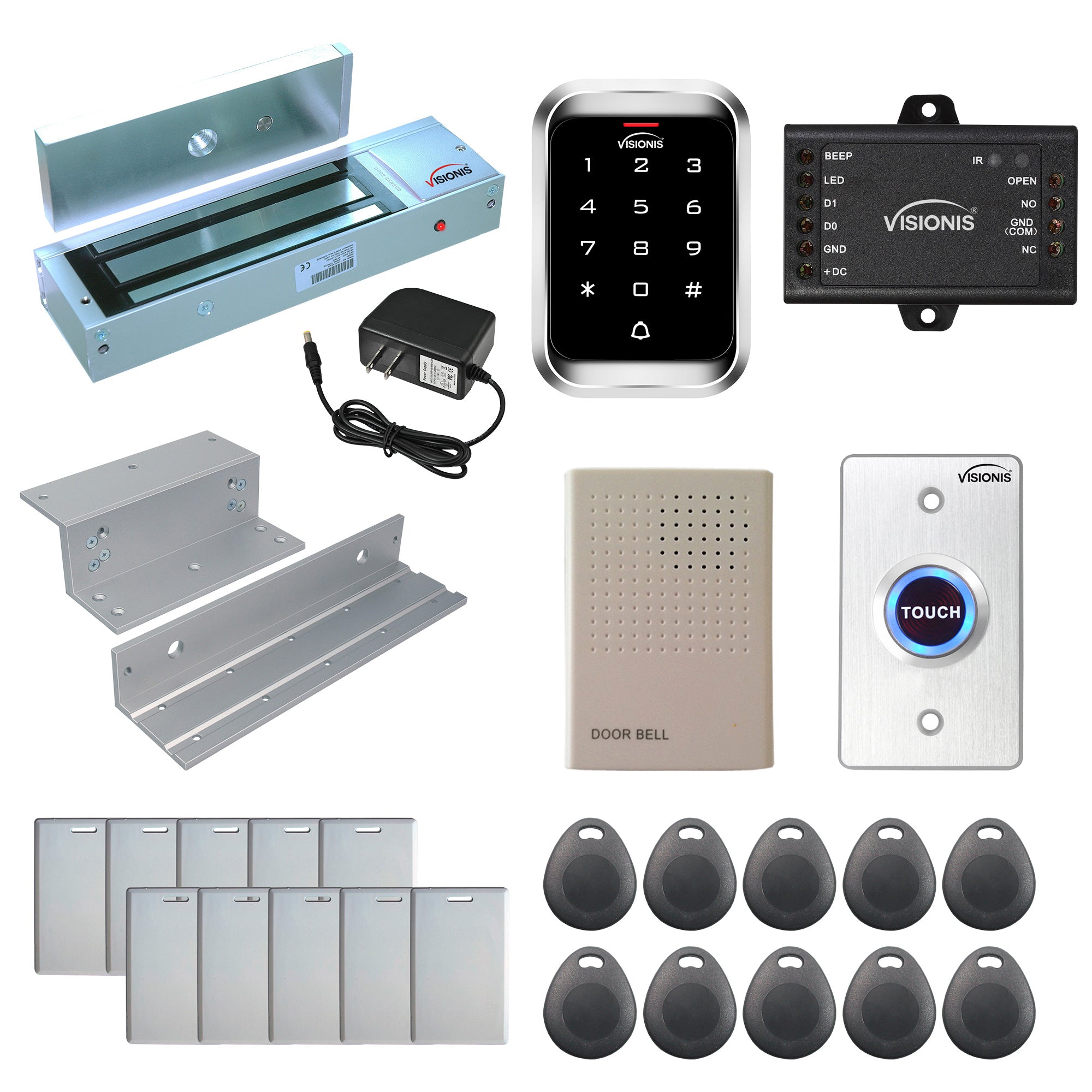 1200 lbs magnetic door lock with keypad kit for door access control -  FPC-5286-VS