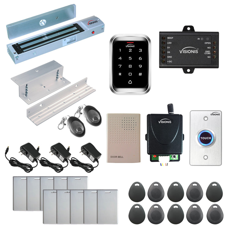 600 lbs magnetic door lock door entry system with keypad card reader, RF transmitter and receiver - FPC-5292