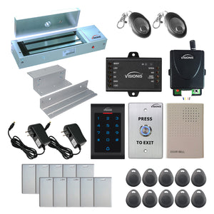 1200 lbs Magnetic door lock with keypad card reader, push to exit button - FPC-5343
