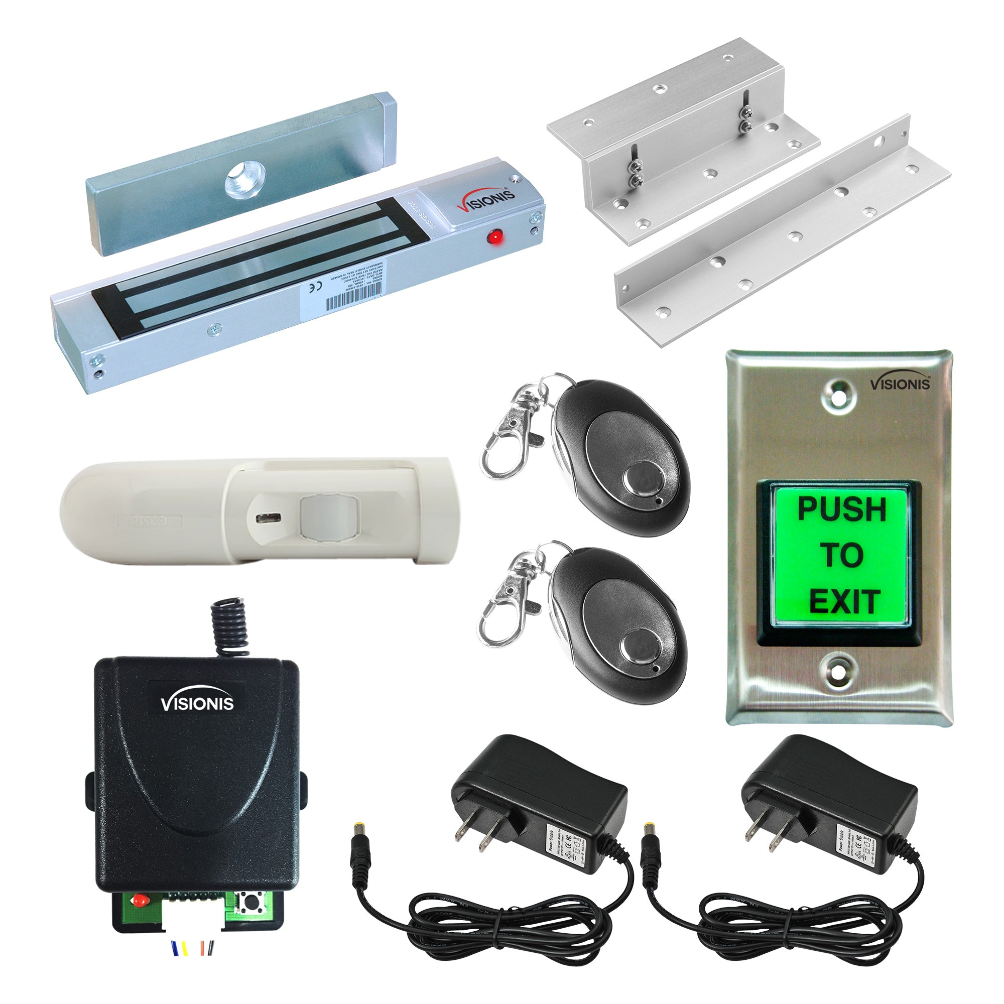 maglock door lock with button release with RF transmitter and receiver - FPC-5357