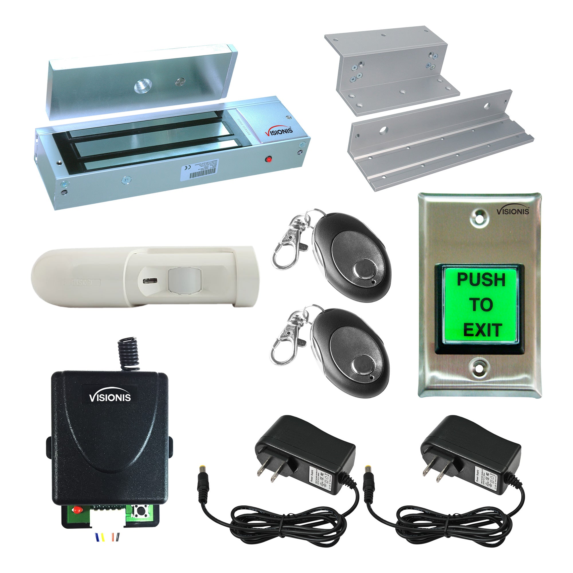 magnetic door lock with button release with RF transmitter and receiver - FPC-5359