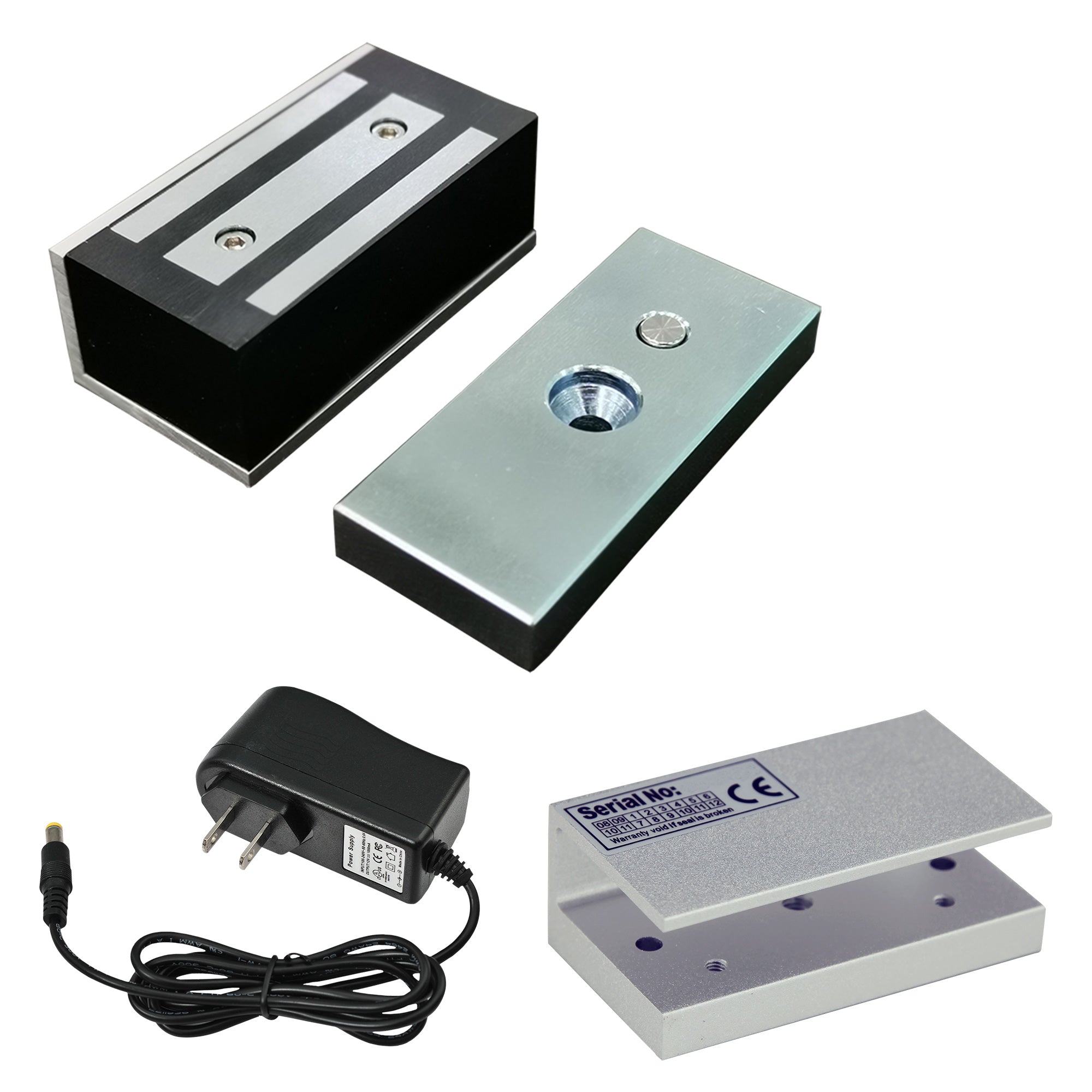 Cabinet Magnetic Lock + U Bracket for Glass Door + Power Supply - FPC-5372