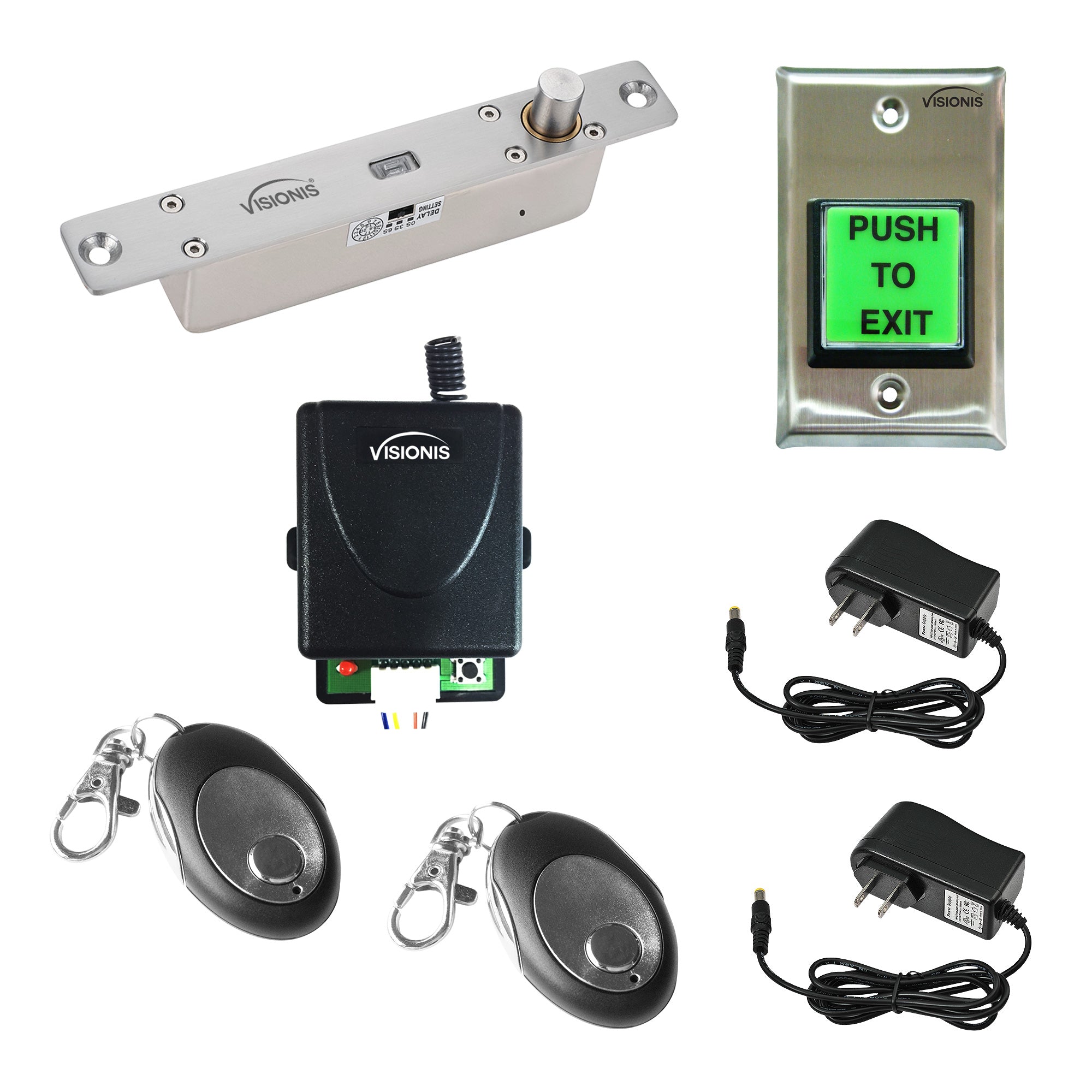 Electric drop bolt lock and RF wireless transmitter and receiver - FPC-5439