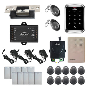Stand alone card access system with electric door strike, keypad card reader,
RF transmitter and receiver - FPC-5476