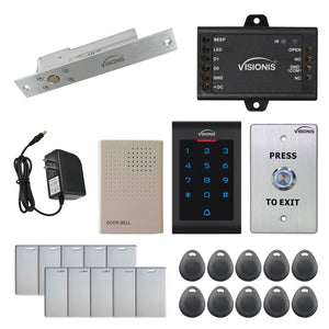 Stand alone card access system with electric deadbolt, keypad card reader - FPC-5541