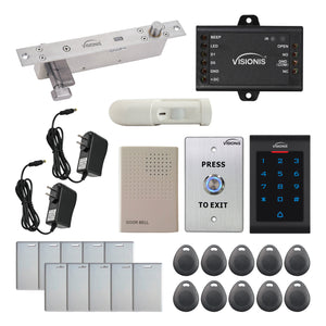 Standalone access control system with electric drop bolt lock, keypad, motion sensor - FPC-5554