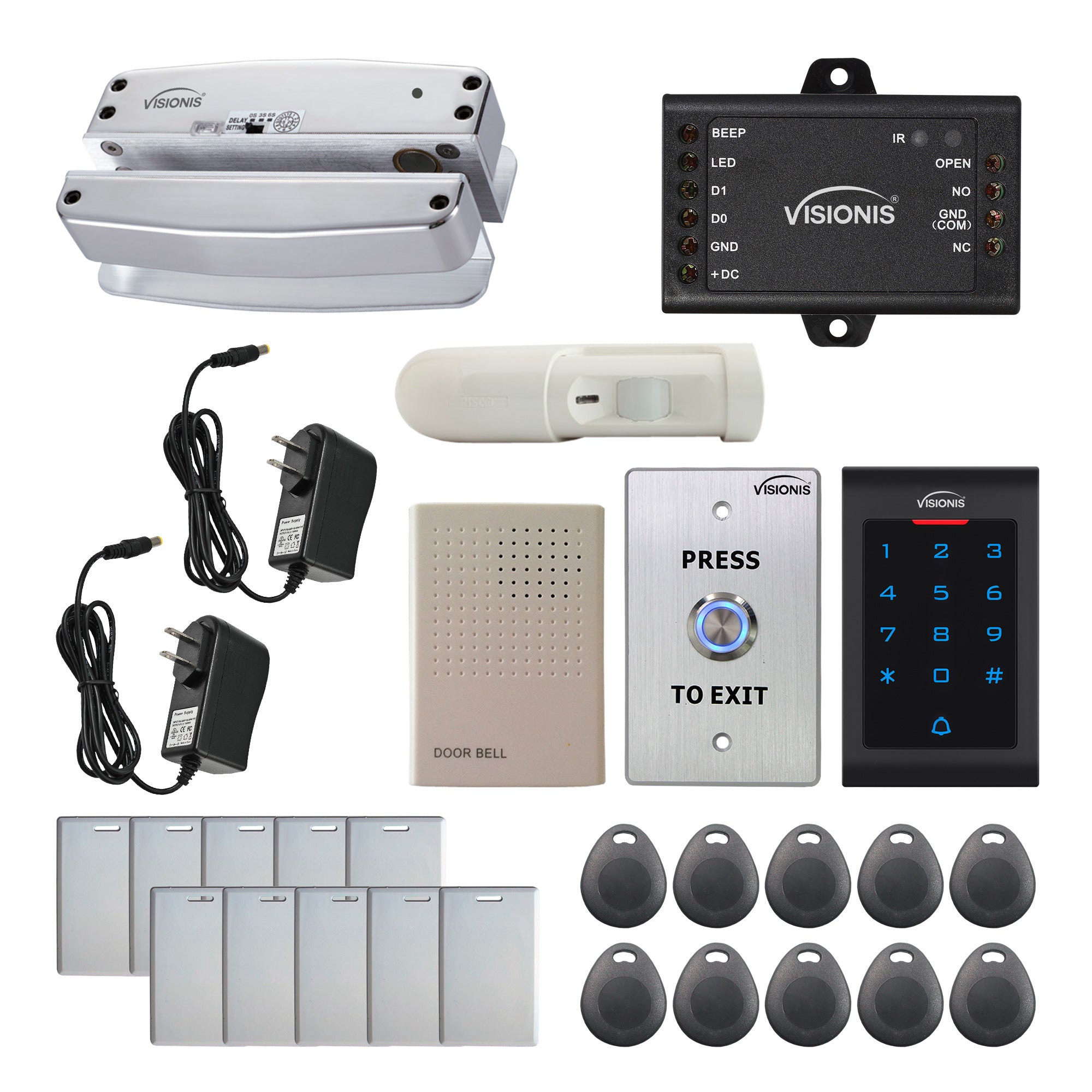 Standalone access control system with electric drop bolt lock, keypad. motion sensor - FPC-5556