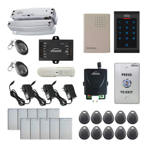 Standalone access control with electric bolt lock, keypad card reader, push to exit button - FPC-5580