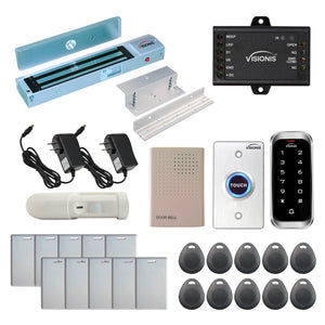 standalone access control with magnetic door locks, keypad card reader, motion sensor - FPC-5595