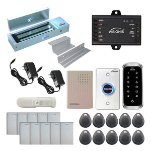 standalone access control with magnetic door locks, keypad card reader, motion sensor - FPC-5599
