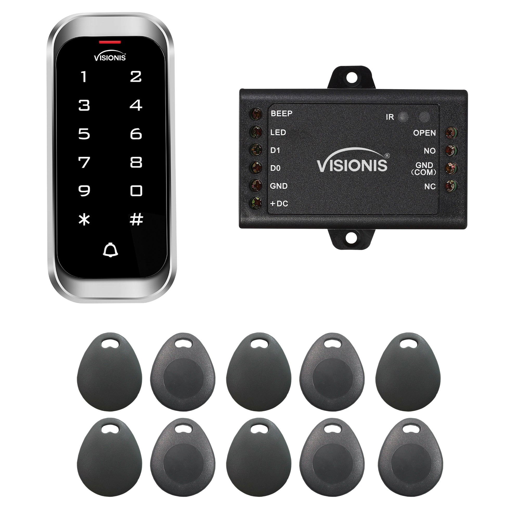 standalone keypad access control with and key tags - FPC-5679