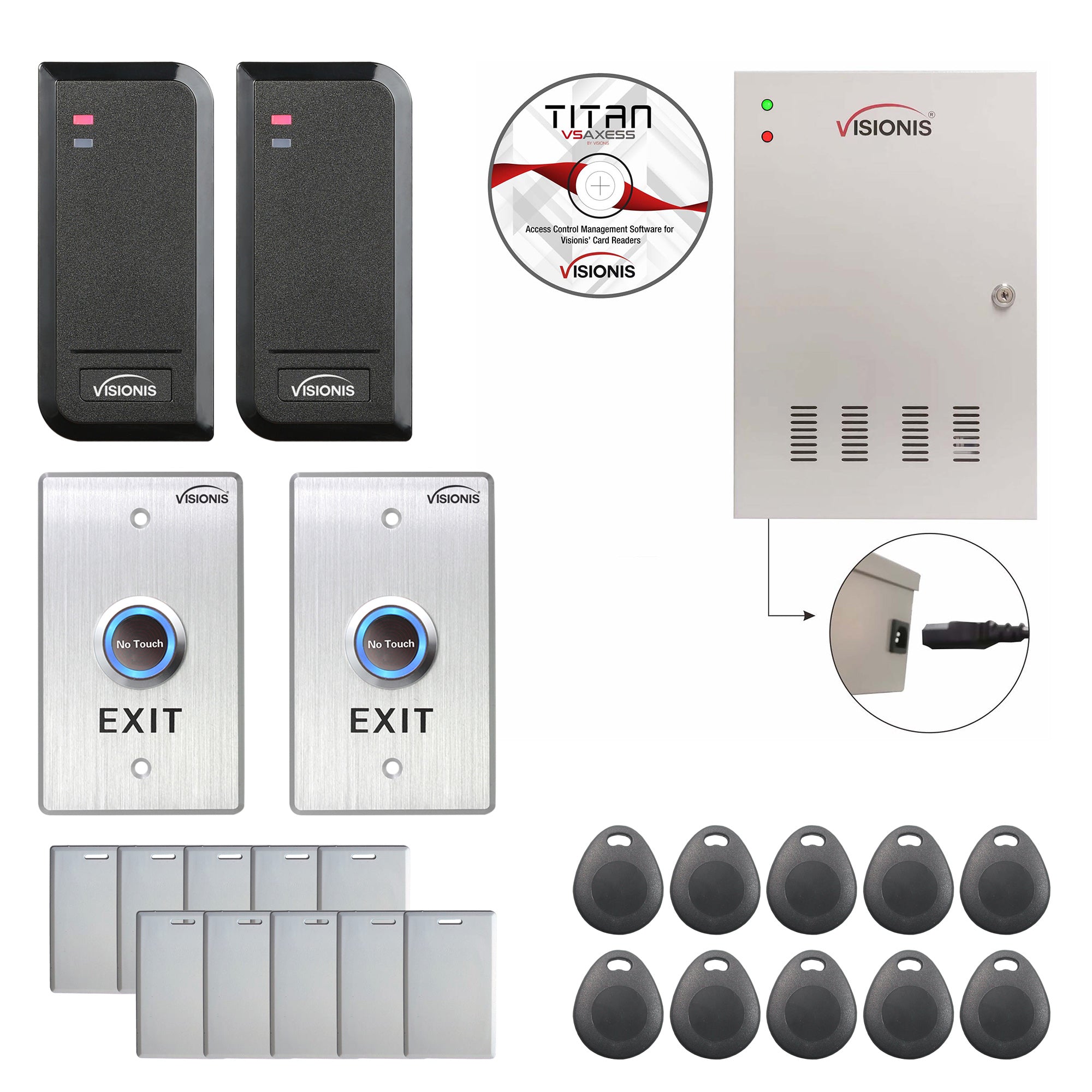 Commercial building access control systems with card readers, exit buttons, software - FPC-6130