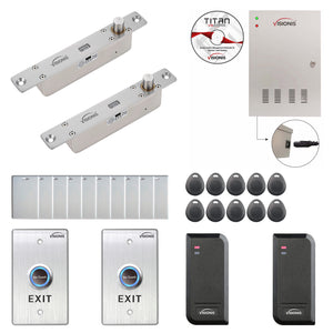 Commercial building access control systems with electric drop bolt lock, Software, card reader and controller - FPC-6156