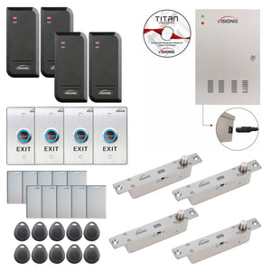 Commercial building access control systems with electric drop bolt lock, Software, card reader and controller - FPC-6216