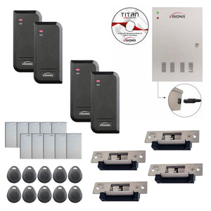 Business access control systems with Electric Door Strikes, card reader, software - FPC-6224