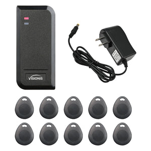Door badge reader. Wiegand 26 Bit + Pack Of 10 Proximity Key Tags - FPC-6435