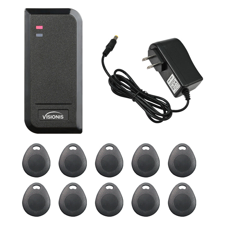 Door badge reader. Wiegand 26 Bit + Pack Of 10 Proximity Key Tags - FPC-6435