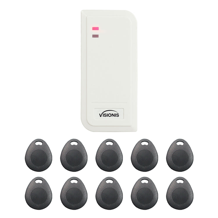 Proximity card reader. Wiegand 26 Bit + Pack Of 10 Proximity Key Tags - FPC-6439