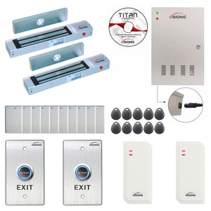 Commercial building access control systems with 300 lbs maglocks, card readers, software - FPC-6477