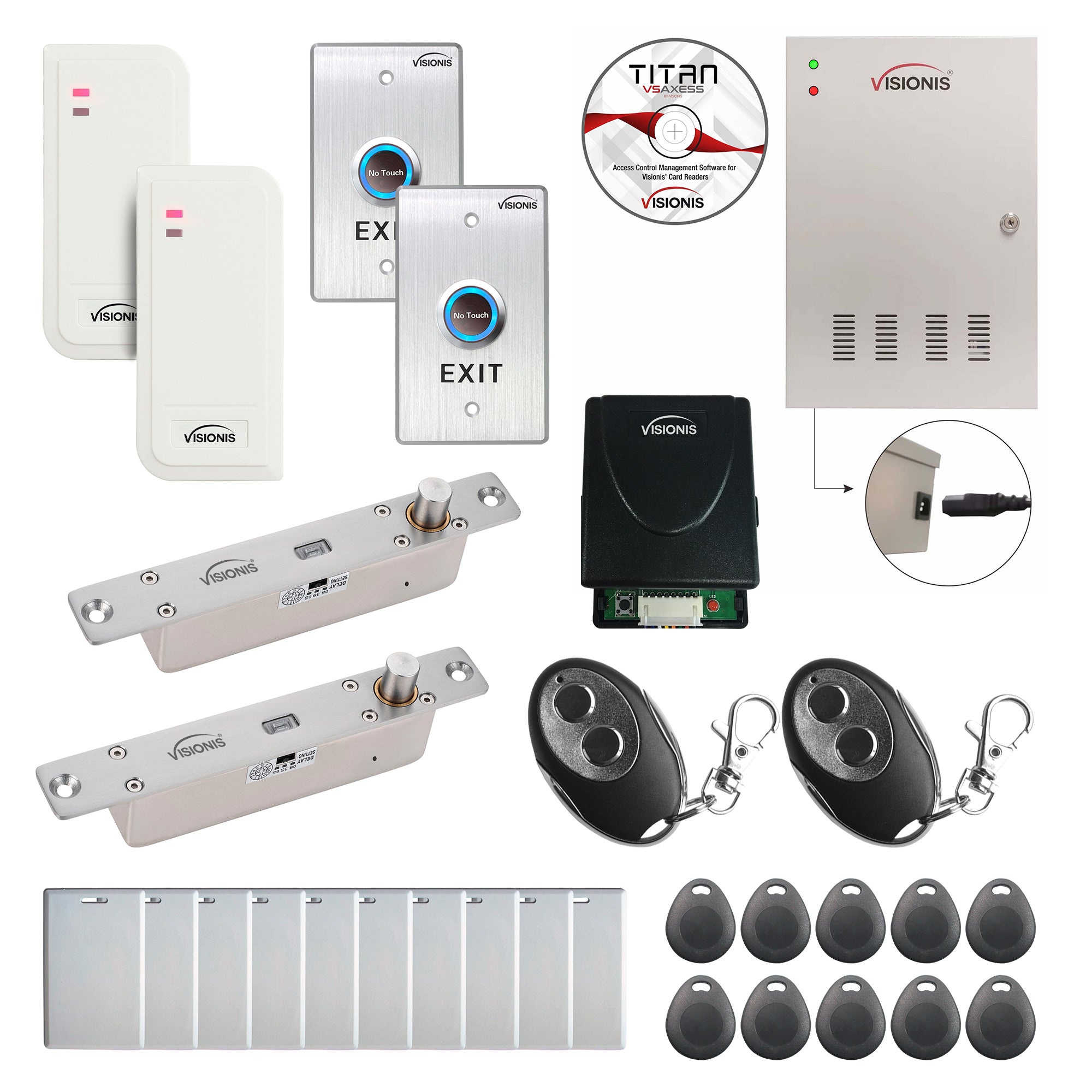 Commercial building access control systems with electric drop bolt lock, Software, card reader and controller - FPC-6525
