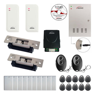 Commercial building access control systems with electric door strike, Software, card reader and controller - FPC-6533