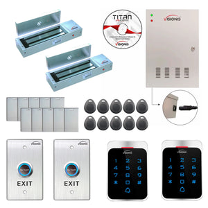 Commercial access control systems with maglocks, controller box, keypad and card reader - FPC-7288
