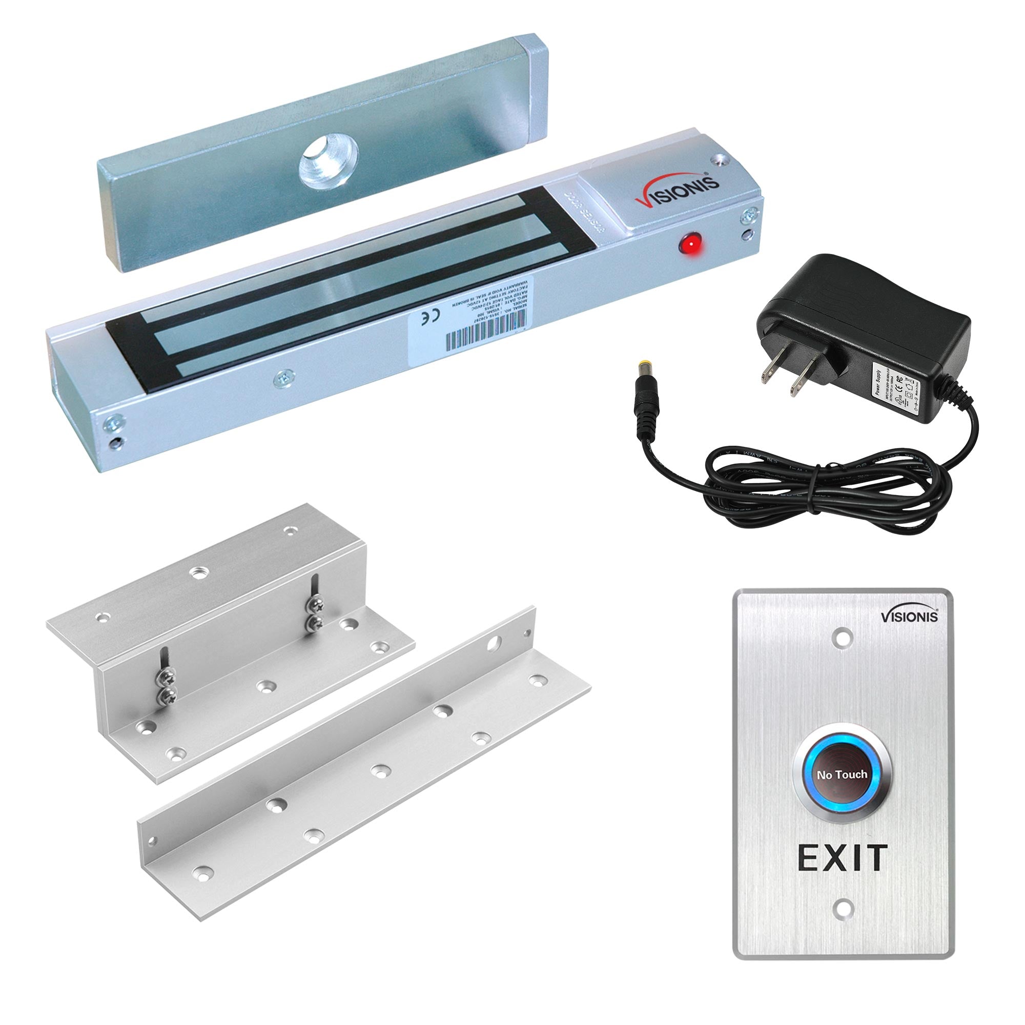 300 lbs Magnetic door lock with button release Kit - FPC-7315