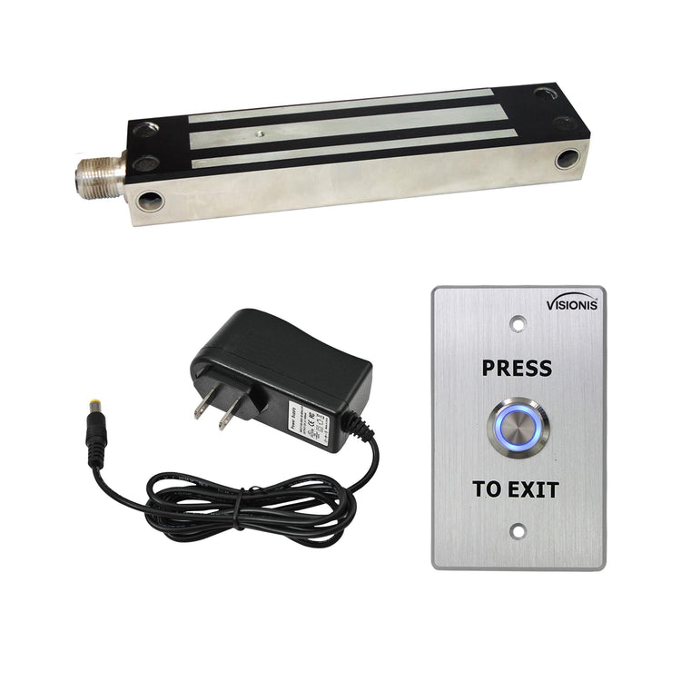 800 lbs gate maglock kit with push to exit button - FPC-7329