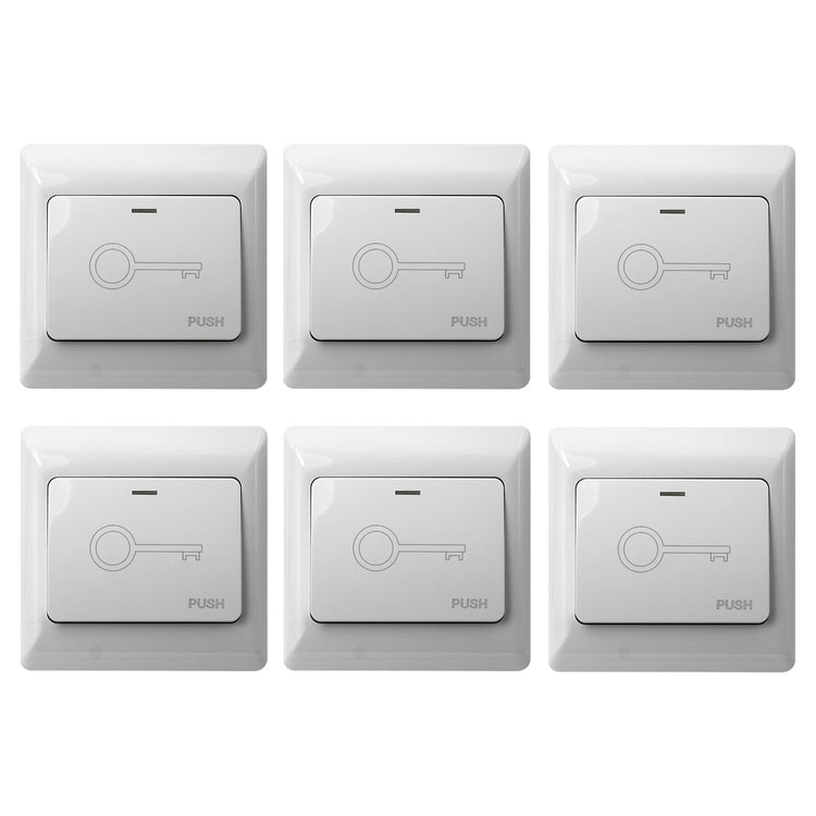 Pack of 6 Push to exit buttons for door release - VIS-7030 Visionis