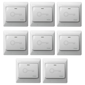 Pack of 8 Push to exit buttons for door release - VIS-7030 Visionis