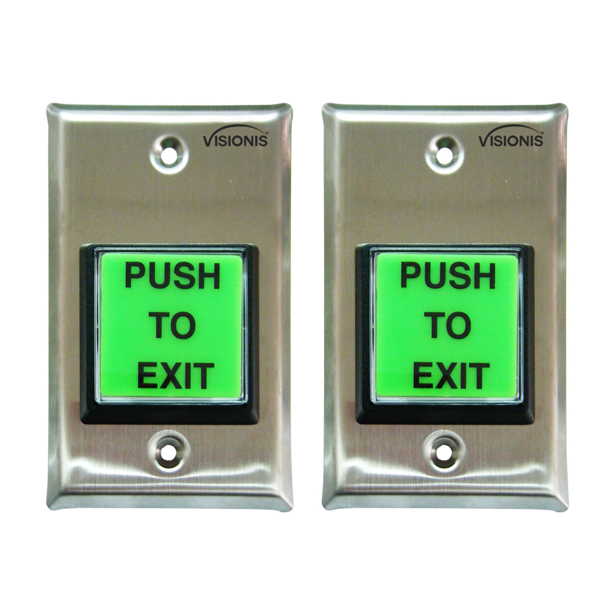 Green push to exit button with timer delay - FPC-7486