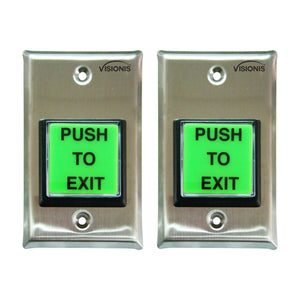 Green push to exit button with timer delay - FPC-7486