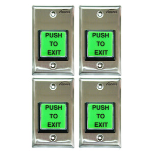 Green push to exit button with timer delay - FPC-7487