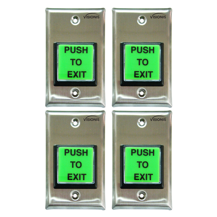 Green push to exit button with timer delay - FPC-7487