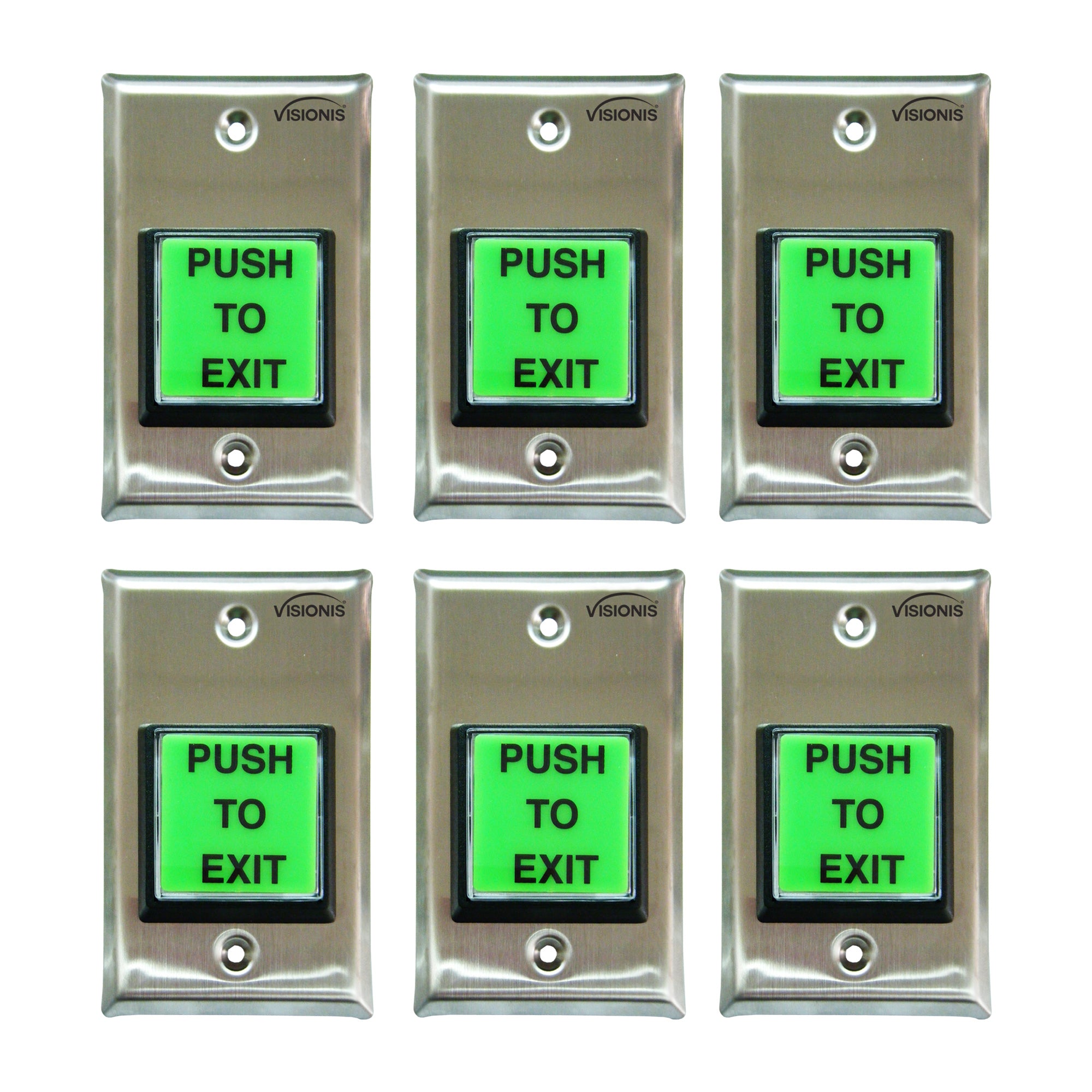 Green push to exit button with timer delay - FPC-7488