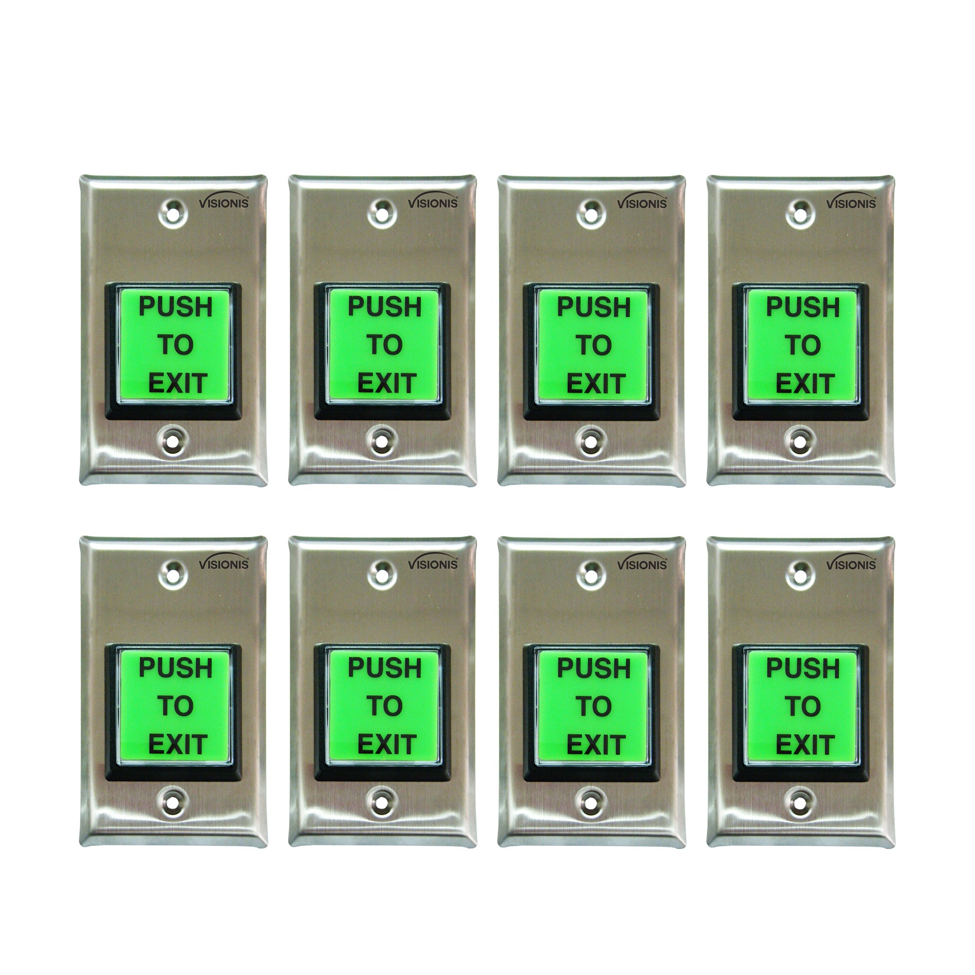 Pack of 8 green request to exit buttons - VIS-7000 Visionis