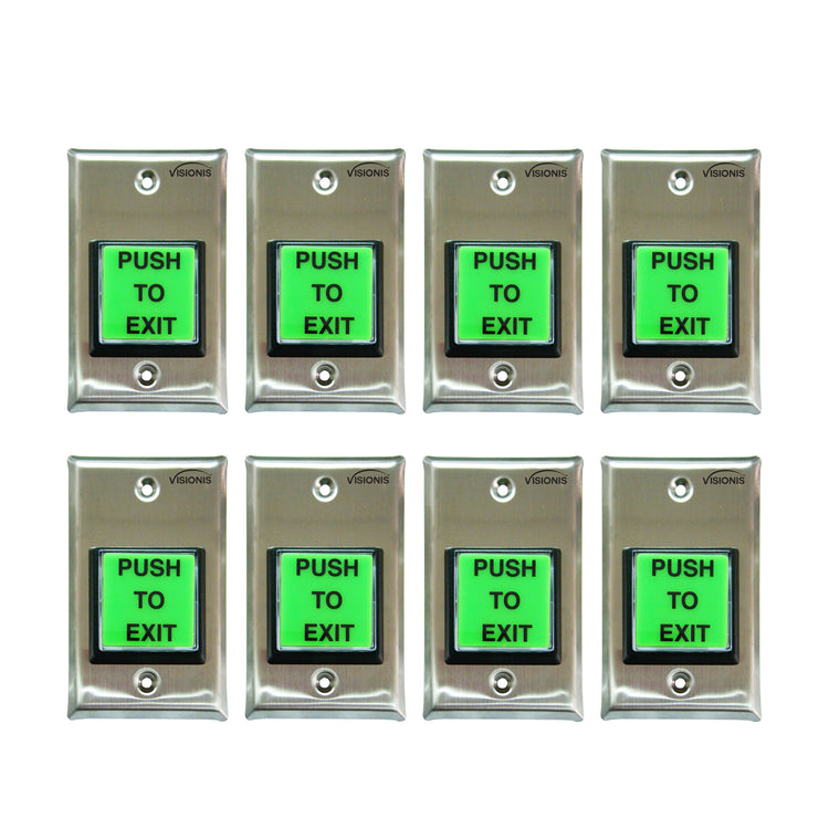 Pack of 8 green request to exit buttons - VIS-7000 Visionis