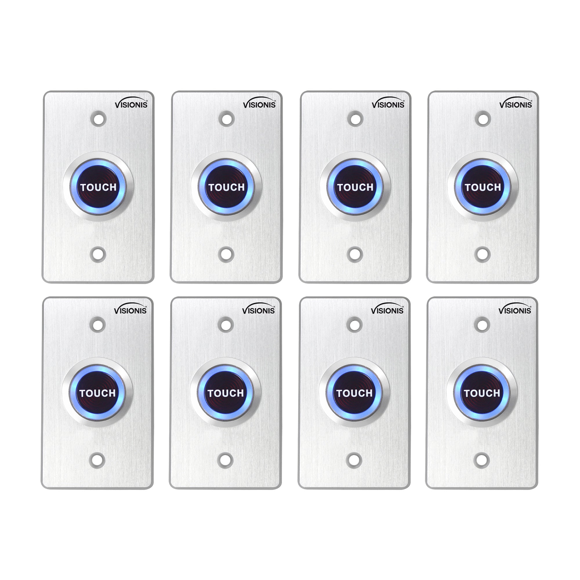 Pack of 8 Touch Request To Exit Button For Door Access Control - VIS-7005 Visionis