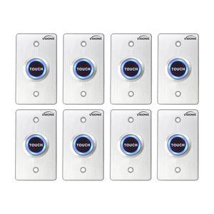 Pack of 8 Touch Request To Exit Button For Door Access Control - VIS-7005 Visionis