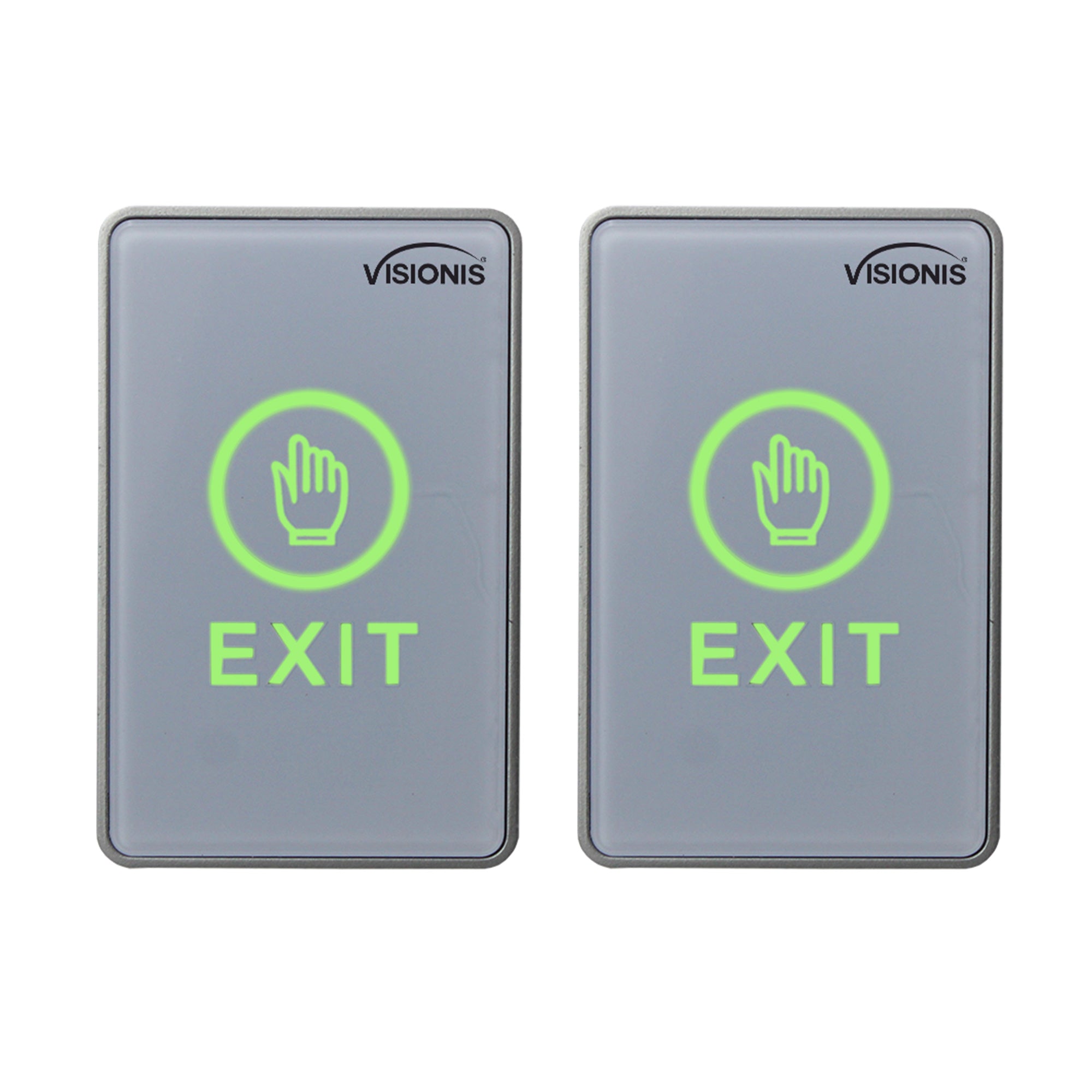 Pack of 2 push to exit button touch-sensitive with LED indicators - VISIONIS VIS-7026